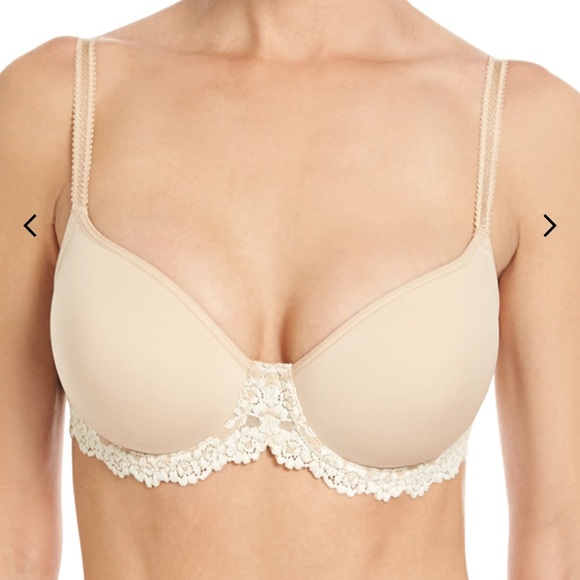 Wacoal Embrace Lace Trim contour Bra molded cups supportive underwire - Picture 1 of 4